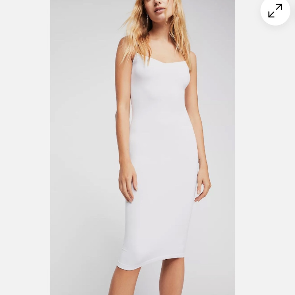 Free People Seamless Long Ivory Slip, M/L
